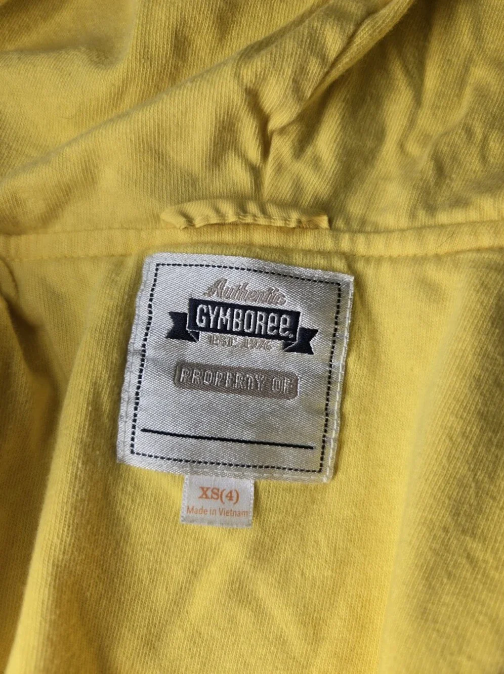 Gymboree Yellow Hooded Windbreaker Jacket Boys XS (4)